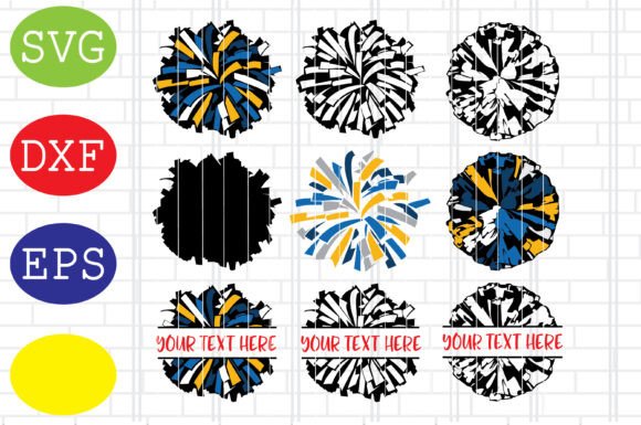 Cheerleading Pom Poms SVG: A Playful Graphic for Crafts & Business Branding