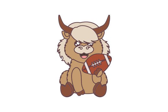 Funny Highland Bull Playing Football: Kawaii Design Review