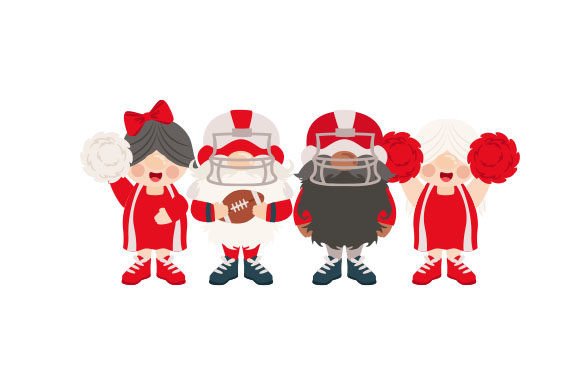 Gnome Cheerleaders: Red Sports Crafts Asset Review