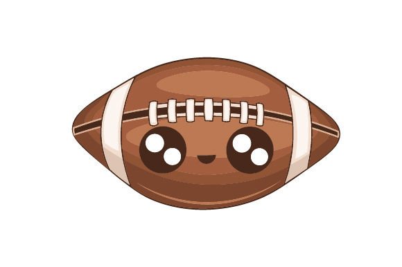 Kawaii American Football Ball for Sports Crafts