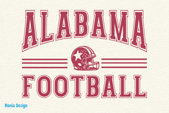 Retro Alabama Football Fan Design PNG for Graphics & Illustrations Sellers