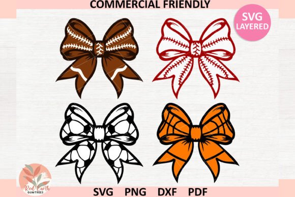 Retro Sport Ball Coquette Bow SVG Bundle: Graphics for Playful Craft & Blog Design