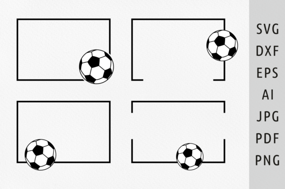 Soccer Ball Split SVG Graphics for Crafts & Creative Projects