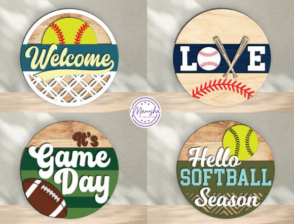 Sporty Charm in Every Stitch: Testing the Sports Door Hanger Laser Cut SVG Bundle