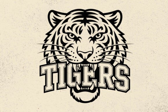 Tigers Team Mascot SVG Logo for Crafts & Graphics: Bold Branding for Local Businesses